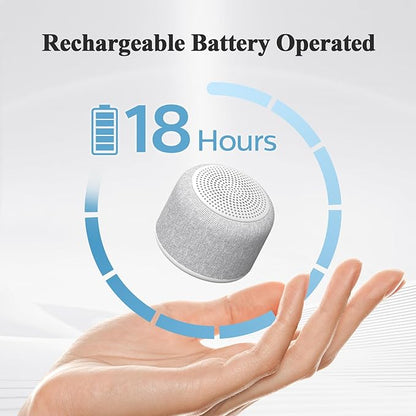 REACHER Travel White Noise Sound Machine,Portable Mini Noise Machine for Sleeping with 20 Soothing Sounds, Small Bluetooth Speaker, Baby, Adults, Rechargeable