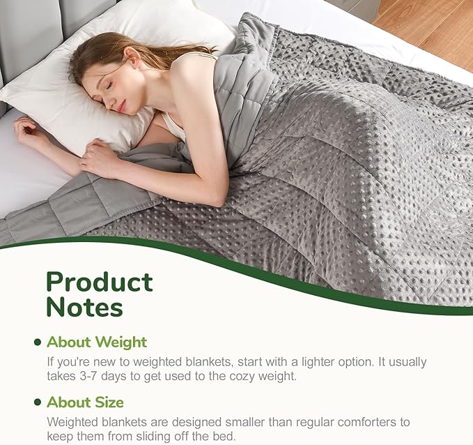 Sivio Weighted Blankets for Adults, Soft Minky Heavy Blanket for Calm Sleeping, King Size Breathable Weighted Throw Blanket for Men and Women, Grey, 80 x 87in, 15lbs