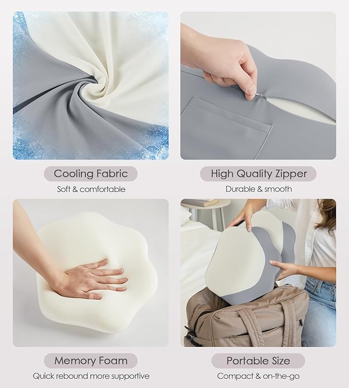 Pregnancy Pillows for Sleeping, Memory Foam Maternity Pillow Support for Back Belly HIPS, Adjustable Travel Wedge Pillow for Pregnant Women, Side Sleeping Pregnant Pillows with Cooling Pillowcase