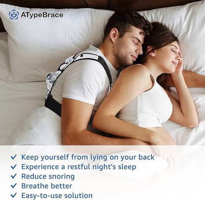 Side-Sleeping Trainer for Side Sleep, Anti Snoring Solution, Stop Snoring and Reduce The Risk for Sleep Apnea,Camouflage