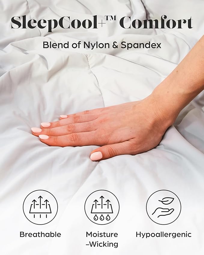 Lavish Comforts® Cooling Comforter for Hot Sleepers│Cooling Travel Blanket with Travel Bag │Couch Blanket Breathable Cold Bedding for Menopause Night Sweats│Lightweight Summer Bedding │Twin XL Grey