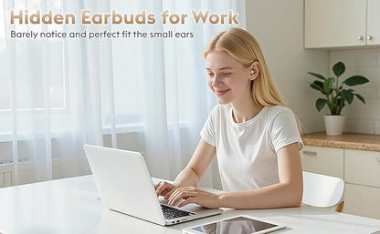 Smallest Sleep Earbuds for Side Sleepers, [Upgrade 2026 Version] Ultra-Comfort & Lightweight Wireless Mini Sleep Headphones, No Low Battery Beep Noise Isolation Ear Buds for Sleeping Working