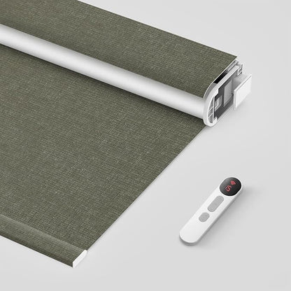 Bringnox No Drill Motorized Blinds with Remote,Blackout Windows,with Apple Homekit,Alexa,Google, with App,Voice Control Custom Size