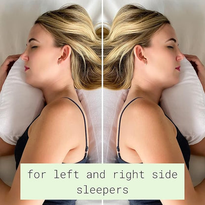 Side Sleeper Pillow with Ear Hole – Ergonomic J-Shaped Swan Pillow for Neck Support & Spine Alignment – Memory Foam Support for Pressure Relief – Perfect for Side Sleeping Adults – With Velvet Cover