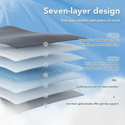 Topcee Weighted Blanket (25lbs 80"x87" King Size) Soft Cooling Heavy Blanket Sleeping, Apply to 240-260 lbs Body, Thick Breathable Blanket with Glass Bead, Easy Care