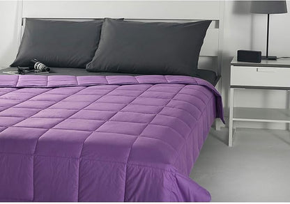 RelaxBlanket Weighted Blanket | 60''x80'',12lbs | for Individual Between 110-160 lbs | Premium Cotton Material with Glass Beads | Purple