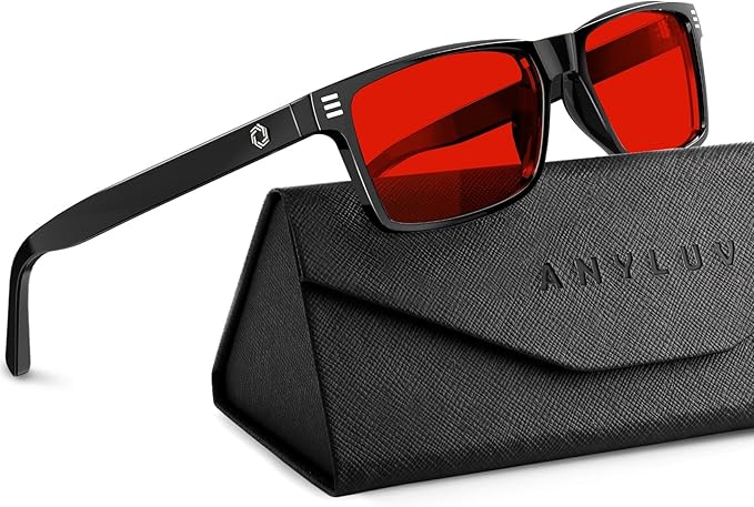 ANYLUV Blue Light Glasses Men Woman, Blue Light Blocking Glasses for Computer Gaming, Eye Strain Relief Eye Protection