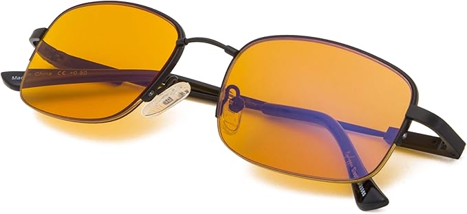 Eyekepper 97% Blue Light Blocking Reading Glasses-Better Sleep Computer Readers-Mens Womens Memory Titanium