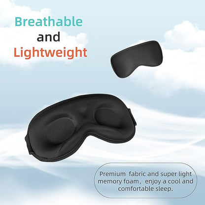 Side Sleeper Eye Mask, Sleep Mask for Men Women, Sleep Mask for Side Sleeper, Total Light Blocking, 3D Eye Masks for Sleep, Black
