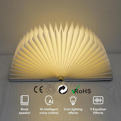 3D Dragon Bluetooth Speaker with Night Light, 3W Portable Wireless Music Mood Book Lamp for Outdoor or Home Party, Decorative Faux Books Decor for Office