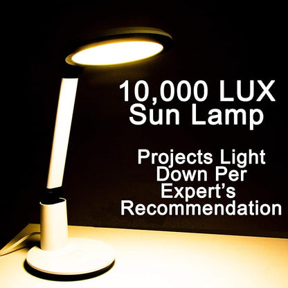 Theralite Halo Light Therapy Lamp Sunlight Lamp - UV Free 10,000 LUX Sun Lamp Therapy Light - Boost Your Spirits and Energy with A Mood Light, Works for Sunlight Deprivation and Boosting Energy