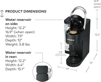 Keurig K-Supreme SMART Coffee Maker, MultiStream Technology, Brews 6-12oz Cup Sizes, Black