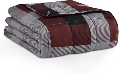 L'AGRATY Weighted Blanket - 60"x80" 25lbs Cooling Breathable Heavy Blanket Microfiber Material with Glass Beads for Adult All-Season Summer Fall Winter Soft Thick Comfort