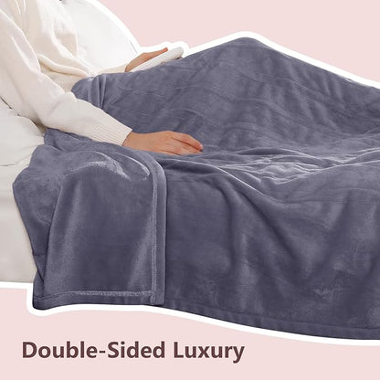 Heated Blankets King Size Electric Blankets 100''X90'', Soft Cozy Flannel Electric Blanket King with Dual Controllers, 5 Heating Level & 10 Hour Auto Off, ETL Certified & Machine Washable, Warm Gifts