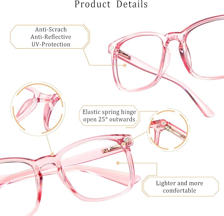LifeArt Blue Light Blocking Glasses, Anti Eyestrain