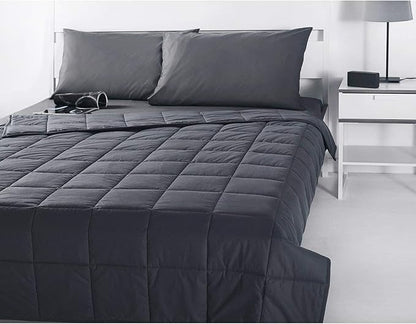 TONGDADA California King Size Weighted Blanket | 90''x108'',20lbs | Perfect for Couples | Premium Cotton Material with Glass Beads | Dark Grey