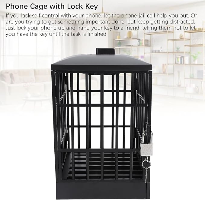 Phone Lock Box with Timer, Cell Phone Jail, Mobile Phone Jail with Timer Cell Phones Prison Lock Up Smartphone Stand Holder Classroom Home Table Office Storage Gadget (All