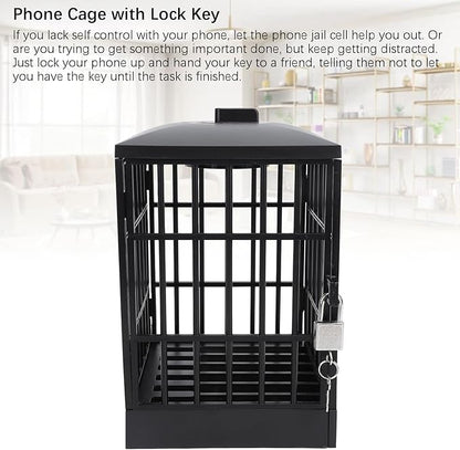 Phone Lock Box with Timer, Cell Phone Jail, Mobile Phone Jail with Timer Cell Phones Prison Lock Up Smartphone Stand Holder Classroom Home Table Office Storage Gadget (All
