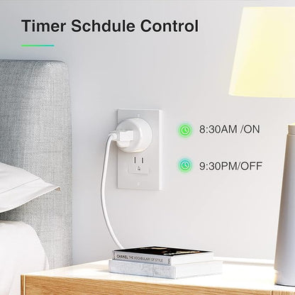 Smart Plug, WiFi Outlet Socket Compatible with Alexa Google Home, No Hub Required Surge Protection Plug, ETL Certified FCC Listed 120V 10A 2.4 GHz Wi-Fi Smart Outlet with Timer, 4 Pack