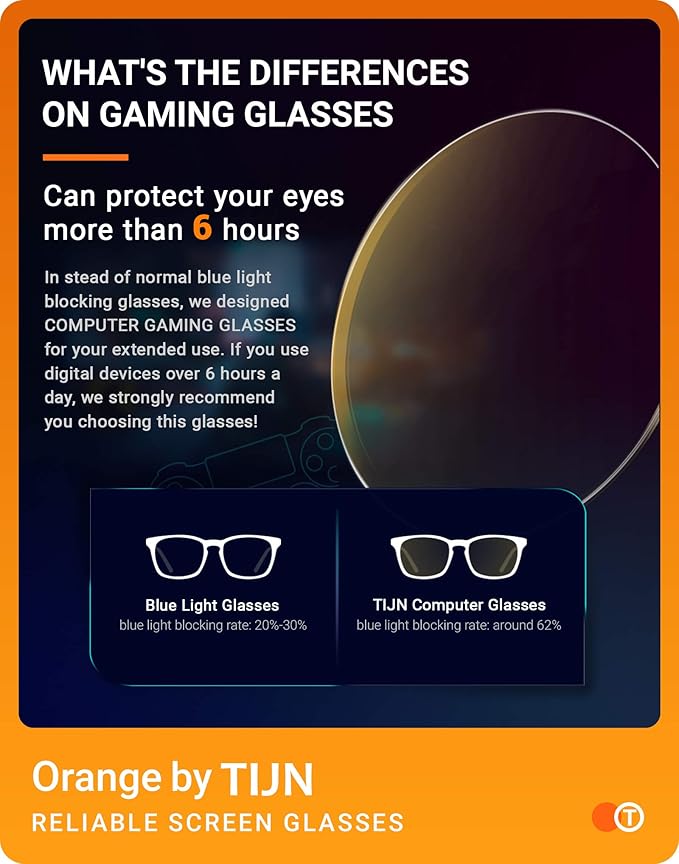 TIJN Gaming Glasses Blue Light Blocking Glasses for Women Men Nerd Eyeglasses Screen Fatigue Anti UV Glare (Leopard(Gaming Glasses))