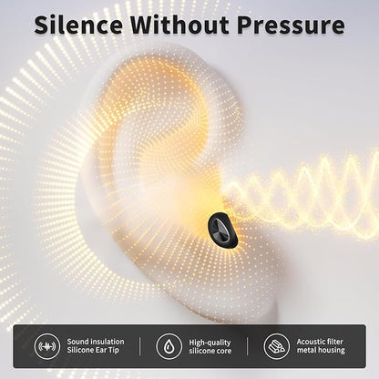 Earplugs Sleep Earbuds Snoring Solution Ear Plugs for Sleeping Noise Cancelling Reduction Concert Tapones para Dormir Sin Ruido Reusable Motorcycle Custom Molded Headphones for Side Sleepers