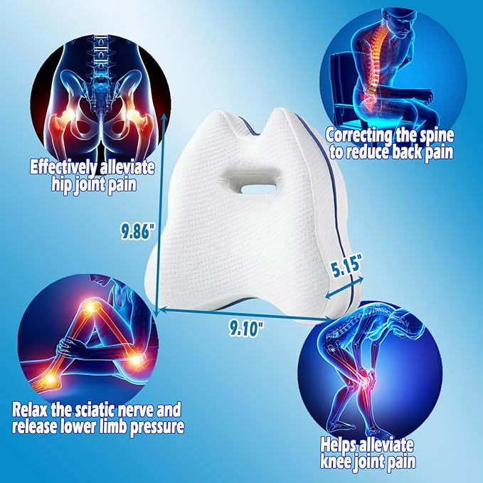 Knee Pillow Leg Pillow for Side Sleepers Foam Support Pillow for Sleeping for Back Pain,Memory Foam Cushion Pregnancy Pillow Leg Positioner Pillows for Side Sleeping