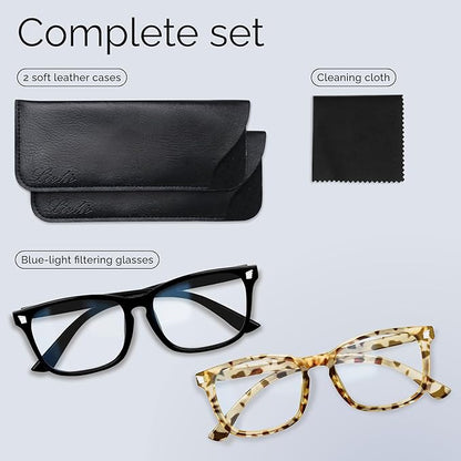 livho High Tech Blue Light Glasses - Advanced Blue Light Blocking Computer Glasses - Screen Fatigue & UV Protection
