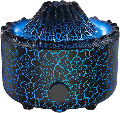 Aromatherapy Essential Oil Diffuser, 560ml Ultrasonic Cool Mist Diffuser/Humidifier with Flame & Volcano 2 Mist Mode, for Bedroom,Office,Home, Auto Shut-Off, Remote Control, Gift (Blcak)