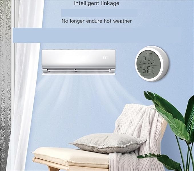 Programmable Thermostat, Indoor Temperature and Humidity Sensor Digital Climate Monitor for Living Room Bedroom Office,Smart Thermostat