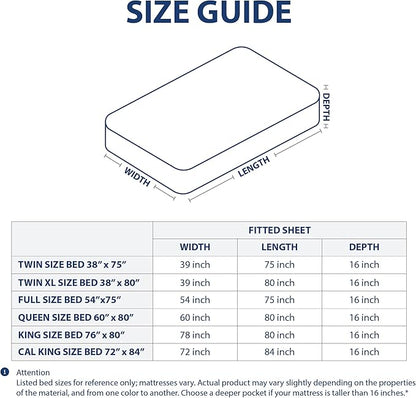 Cathay Home California King Fitted Sheet - Double Brushed Ultra Soft - Wrinkle & Fade Resistant - 21" Extra Deep Pocket Fitted Sheet Only - Good Fit for 19"-23" Deep Mattress (Cal King, Navy)
