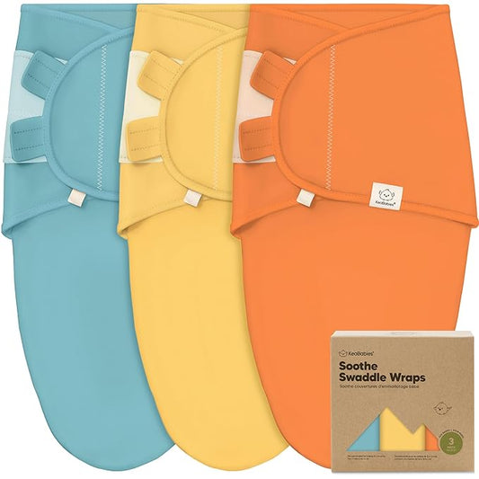 3-Pack Organic Baby Swaddle Sleep Sacks - Swaddles for Newborns, Infant 0-3 Months, Baby Girls, Boys, Soft & Snug Newborn Sleep Sack, Nursery Swaddling Blankets (Valiant, OS)