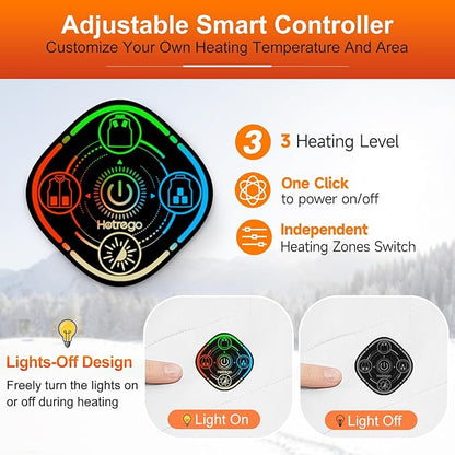 Heated Vest Women with Battery Pack Included, Smart Controller, Lightweight Electric Heating Jacket, Light Out Design