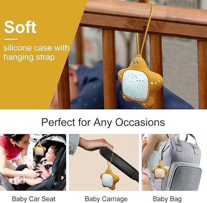 Portable White Noise Machine for Baby | Sleep Aid Music Lullaby Sound Machine with Star Projector for Nursery, Home, Travel | Gift for Infants, Toddlers, Kids