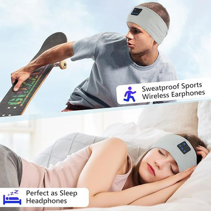 Aurya Sleep Headphones Sports Wireless Bluetooth Headband for Side Sleeper, Bluetooth 5.4, with Ultra-Thin HD Stereo Speaker, Sleeping Headphone for Women Men Running Yoga Workout
