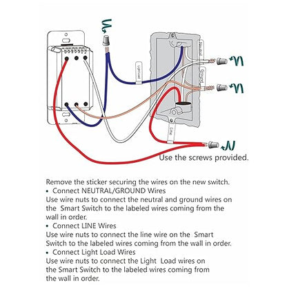 Dimmer Switch with Wireless Remote Control, Dimmer Light Switch, Single Pole Smart Light Switch Support 2.4G&5G Compatible with Alexa