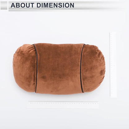 Car Headrest Pillow Ergonomic Comfortable Neck Pillow Neck Support Pillow Flannel, Memory Foam Adjustable Width Orange 2 Pcs for Driving Travel