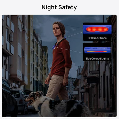 TROND LED Neck Reading Light, 3 Color 3 Brightness Book Light for Reading in Bed, 1000mAh Rechargeable Lamp, Flexible Arm with Outdoor Warning Lamp, Eye-Caring for Crochet, Travel, Book Lovers Gifts
