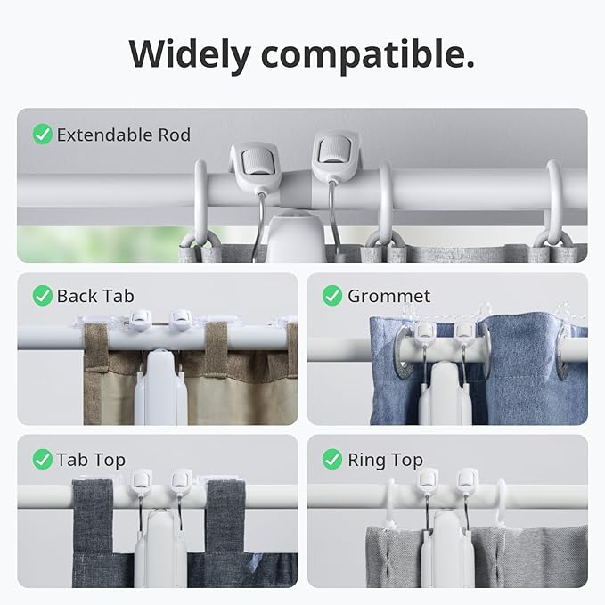 SwitchBot Curtain 3 & Hub Mini Kit: Automate Curtains & IR Devices with Voice Control, Smart Scheduling, and Matter/HomeKit Support.