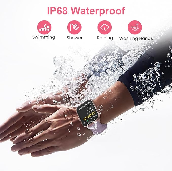 Fitness Smart Watch with Alexa for Women Men, 24/7 Heart Rate, Blood Oxygen, Stress and Sleep Tracker,100 Sports Modes, 5ATM Waterproof Activity Trackers and Smart Watches
