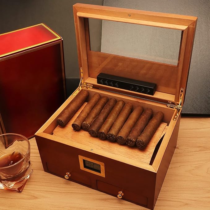 TISFA Cigar Humidifier, Cigar humidor humidifiers, Black Cuboid Humidor Humidifier (S)