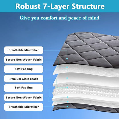 AIZYR Weighted Blanket Heavy Blanket with Glass Bead, Soft Blanket for Sleeping High Breathability Comfort Blanket for Adults & Couple All Season,48.0" 72.0"/11.9LB