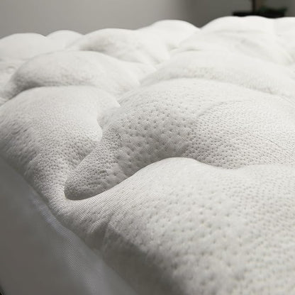Cheer Collection Twin XL Size Rayon from Bamboo Mattress Topper – Thick, Plush, and Cooling Mattress Pad, Machine Washable Mattress Topper for Twin XL Bed