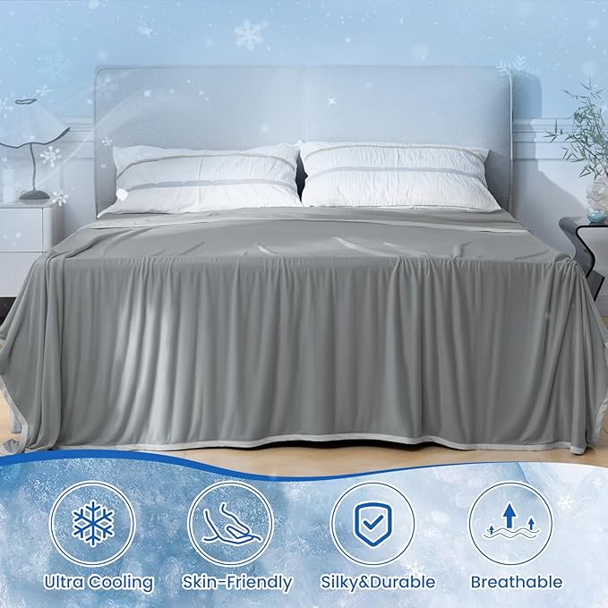 PHF Double Cooling Throw Blanket for Hot Sleepers, Arc-Chill Q-Max>0.5 with Double Cooling, Summer Blanket Absorbs Heat to Keep Cool All Night for Night Sweats (Charcoal Grey, 50''x60'')