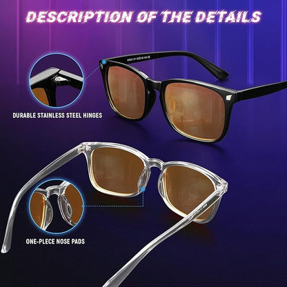 livho High Tech Blue Light Glasses - Advanced Blue Light Blocking Computer Glasses - Screen Fatigue & UV Protection