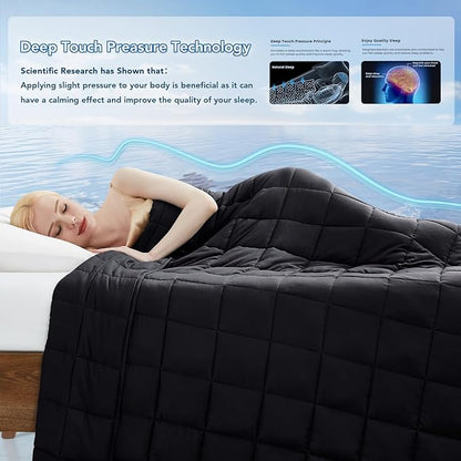 Topcee Weighted Blanket (20lbs 80"x87" King Size) Soft Cooling Heavy Blanket Sleeping, Apply to 190-210 lbs Body, Thick Breathable Blanket with Glass Bead, Easy Care