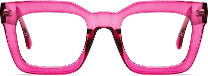 AQWANO Stylish Oversized Reading Glasses for Women Fashion Designer Readers Blue Light Square Computer Glasses