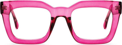 AQWANO Stylish Oversized Reading Glasses for Women Fashion Designer Readers Blue Light Square Computer Glasses