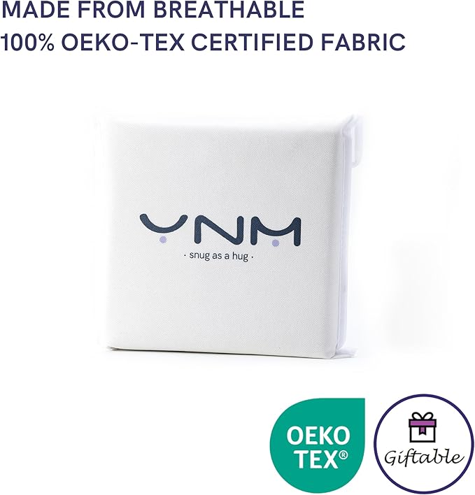YnM Exclusive Cooling Duvet Cover for Weighted Blankets with 16 Strings (White, 60''x80'')