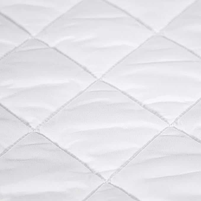 Serta Simply Clean Triple Action Mattress Pad, Waterproof Mattress Pad, Ultra Soft and Stain-Resistant Mattress Pad, Machine Washable, Twin, White
