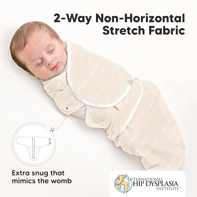 3-Pack Organic Baby Swaddle Sleep Sacks - Swaddles for Newborns, Infant 0-3 Months, Baby Girls, Boys, Soft & Snug Newborn Sleep Sack, Nursery Swaddling Blankets (Bumbly, OS)